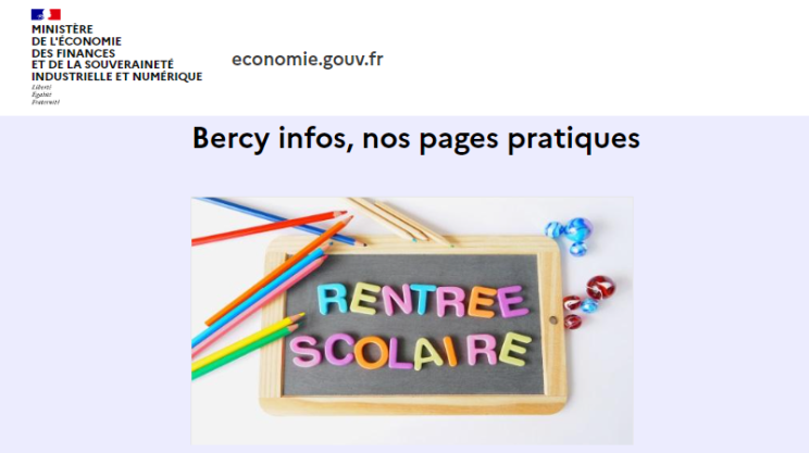 Fournitures scolaires pour la rentrée  Ministère de l'Education Nationale,  de la Jeunesse, des Sports et des Jeux Olympiques et Paralympiques